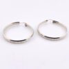 Vintage Sterling Silver Engraved Wreath Hoops