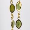 Vintage 7.25" Gold Filled Link Bracelet with Translucent Nephrite Jade