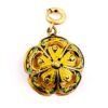 Vintage 800 Silver & Enamel Forget-Me-Not Pendant – Gold Over Silver