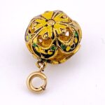 Vintage 800 Silver & Enamel Forget-Me-Not Pendant – Gold Over Silver