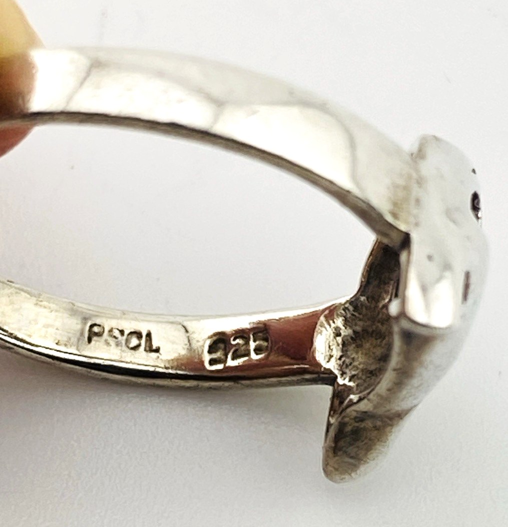 Peter Stone Sterling Silver Cat Mask Ring