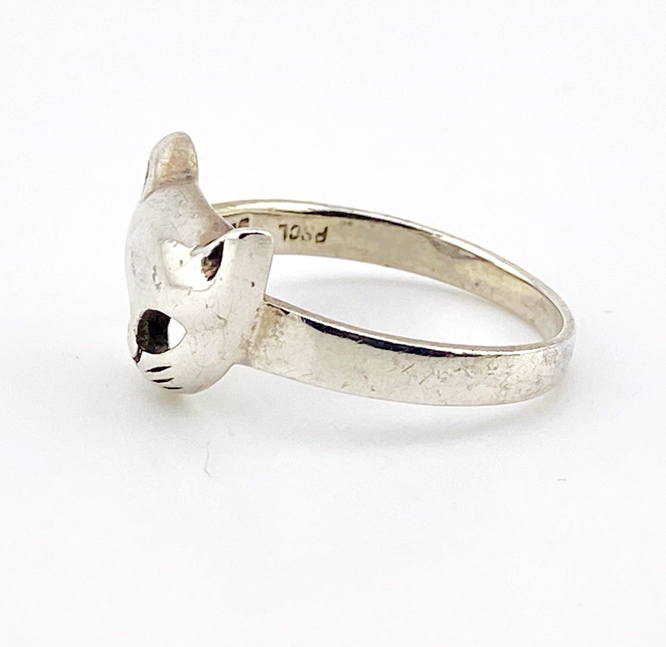 Peter Stone Sterling Silver Cat Mask Ring