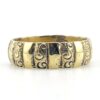 Antique Victorian Gold Filled Carved Band Ring Sz 9 Signed