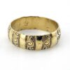 Antique Victorian Gold Filled Carved Band Ring Sz 9 Signed
