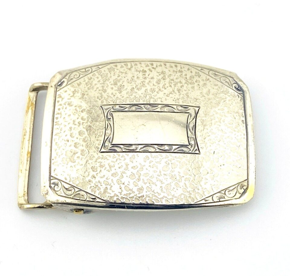 Art Deco Sterling Silver Belt Buckle