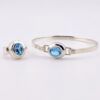 BOMA Sterling Silver Blue Topaz Bracelet and Earings Set - Sold Separately