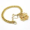Vintage Gold Filled Chain Bracelet with Large Charm