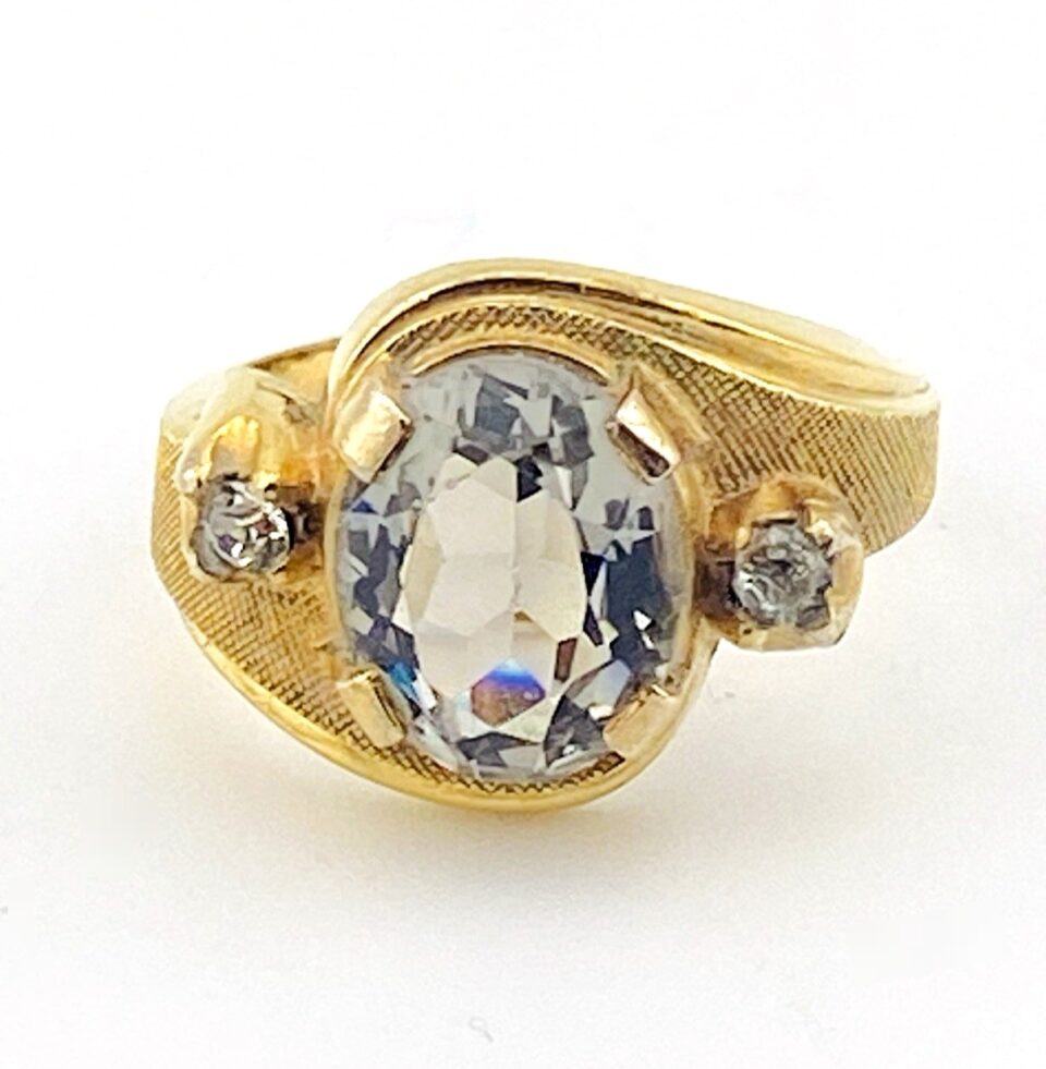 Gold Filled Solitaire with Accents Ring