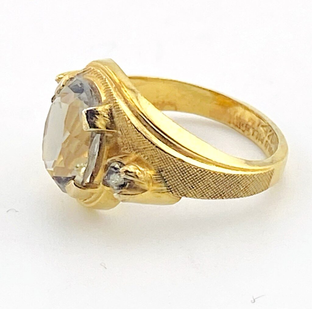 Gold Filled Solitaire with Accents Ring