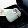 Hong Kong Jade Pendant with Amethyst Accent in 14k Gold