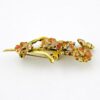 Pink Enamel Trembler Flower Brooch