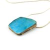 Roman Glass Pendant Necklace in Sterling Silver