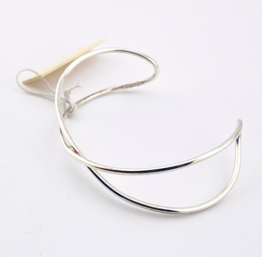 Mia Fiore Sterling Silver Minimalist Cuff Bracelet from Italy, New