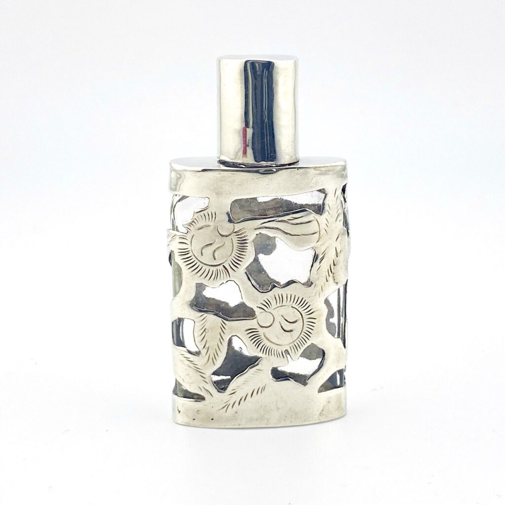 Vintage Sterling Silver Overlay Perfume Bottle