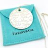 Tiffany & Co. Large Notes Round Pendant Necklace – Sterling Silver – 19" – Original Pouch