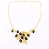 Van Dell Gold Filled Garnet Glass Cluster Necklace full view