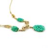 Van Dell Gold Filled Necklace with Carved Peking Jade Glass Pendant