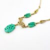 Van Dell Gold Filled Necklace with Carved Peking Jade Glass Pendant