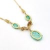 Van Dell Gold Filled Necklace with Carved Peking Jade Glass Pendant