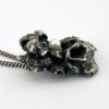 Vintage Brutalist Modernist Sterling Silver Pearl Pendant Necklace