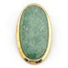 Connemara Irish Jade Gold Filled Pendant Converts to Pin Brooch Vintage Oval