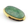 Connemara Irish Jade Gold Filled Pendant Converts to Pin Brooch Vintage Oval