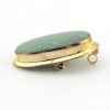 Connemara Irish Jade Gold Filled Pendant Converts to Pin Brooch Vintage Oval