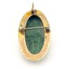 Connemara Irish Jade Gold Filled Pendant Converts to Pin Brooch Vintage Oval