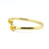 Vintage Gold Filled Citrine Glass Bypass Cuff Bracelet