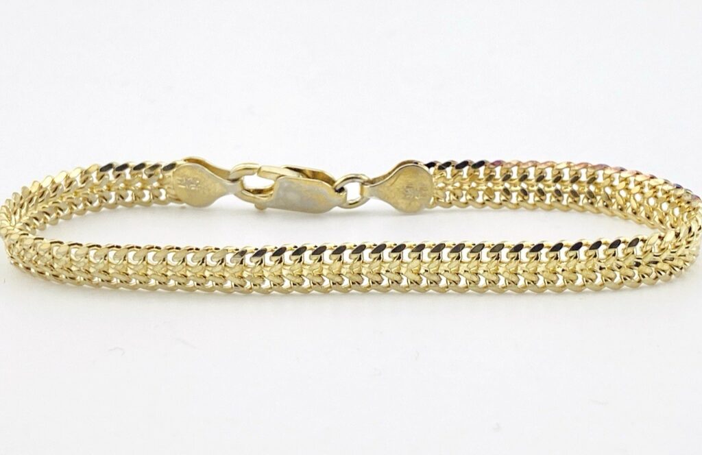 Vintage Italian Vermeil Woven Link Bracelet