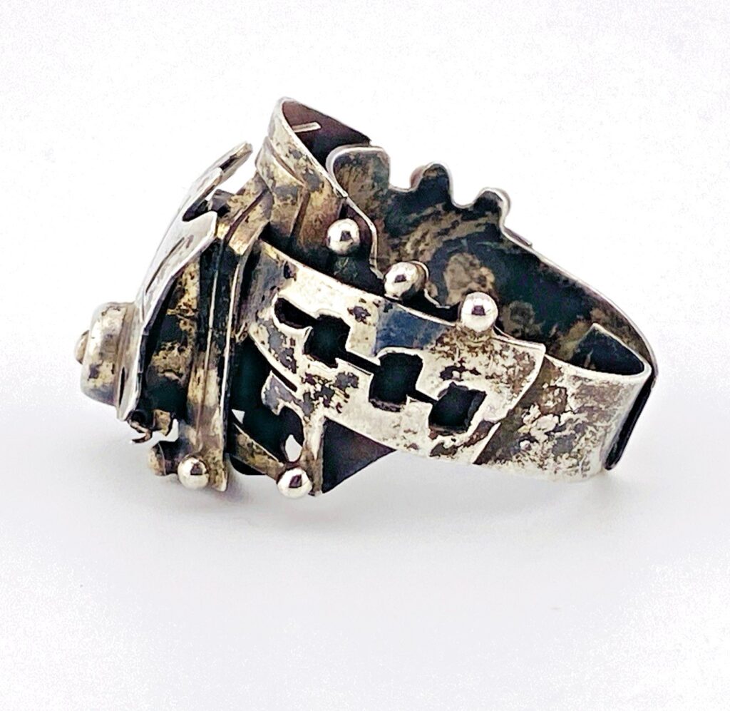 Vintage Mexican Sterling Silver Poison Ring