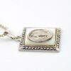 Vintage Mother of Pearl Marcasite Our Lady Pendant Necklace