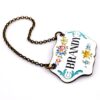 Antique Champlevé Enamel Brandy Liquor Tag