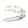 Navajo Pearls Liquid Silver 3-Strand Necklace