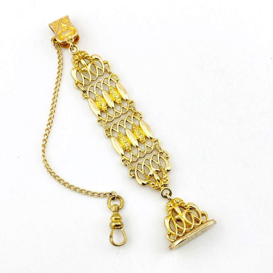 Antique Art Nouveau Gold Filled Watch Chain Fob – J.M. Fisher Co. – Early 1900s