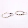 Industrial Style Modernist Hoop Earrings in Sterling Silver