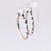 Industrial Style Modernist Hoop Earrings in Sterling Silver