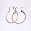 Industrial Style Modernist Hoop Earrings in Sterling Silver