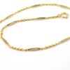 Antique Gold Filled Pocket Watch Chain – Zig-Zag Bar Link – Magnet – 13¼ Inches
