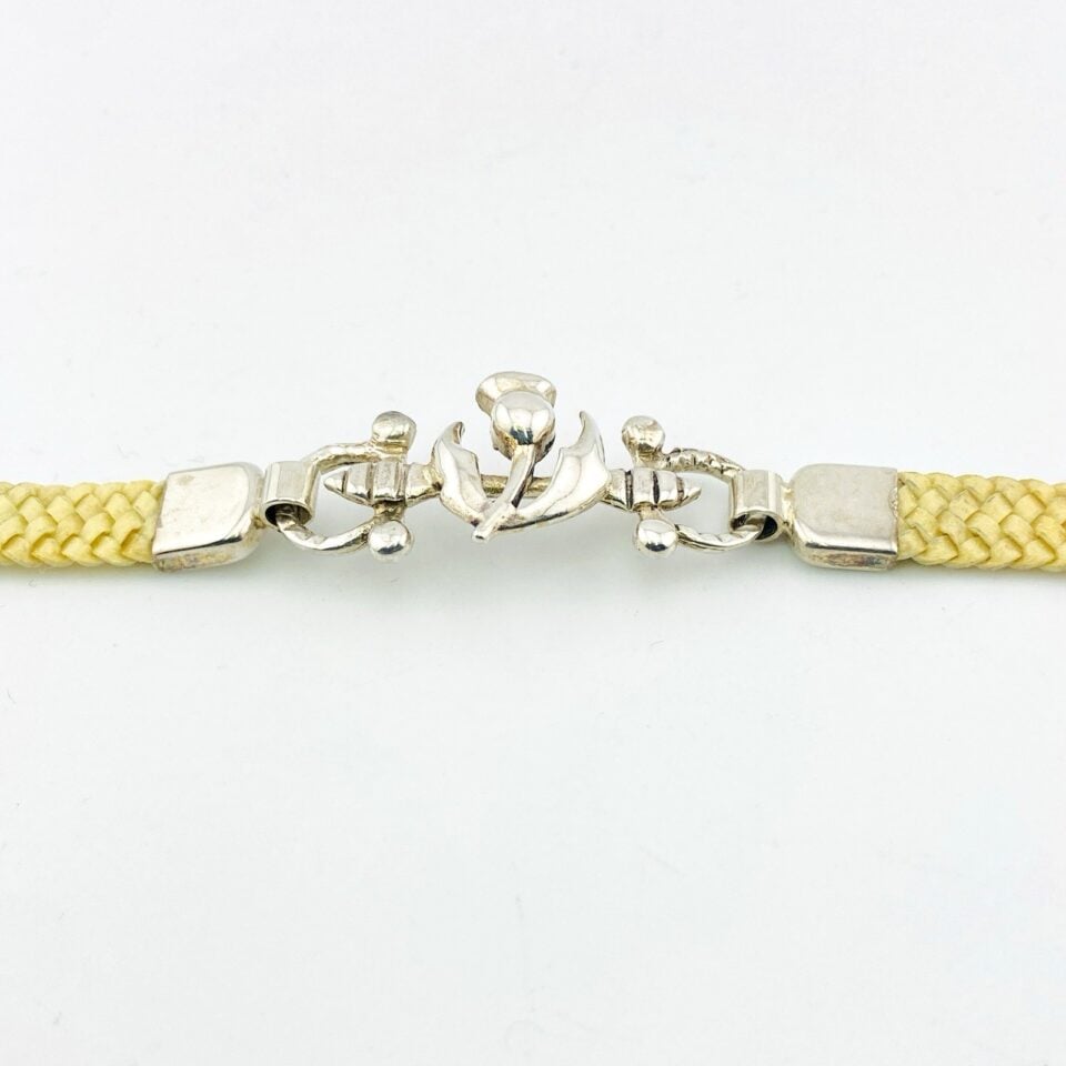 Vintage 900 Silver Thistle Linen Bracelet – Scottish Motif – 6.25 Inches