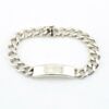Vintage Napier Sterling Silver ID Bracelet – Heavy Link – 8.25 Inches – Blank Plate
