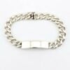 Vintage Napier Sterling Silver ID Bracelet – Heavy Link – 8.25 Inches – Blank Plate