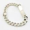Vintage Napier Sterling Silver ID Bracelet – Heavy Link – 8.25 Inches – Blank Plate