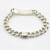 Vintage Napier Sterling Silver ID Bracelet – Heavy Link – 8.25 Inches – Blank Plate