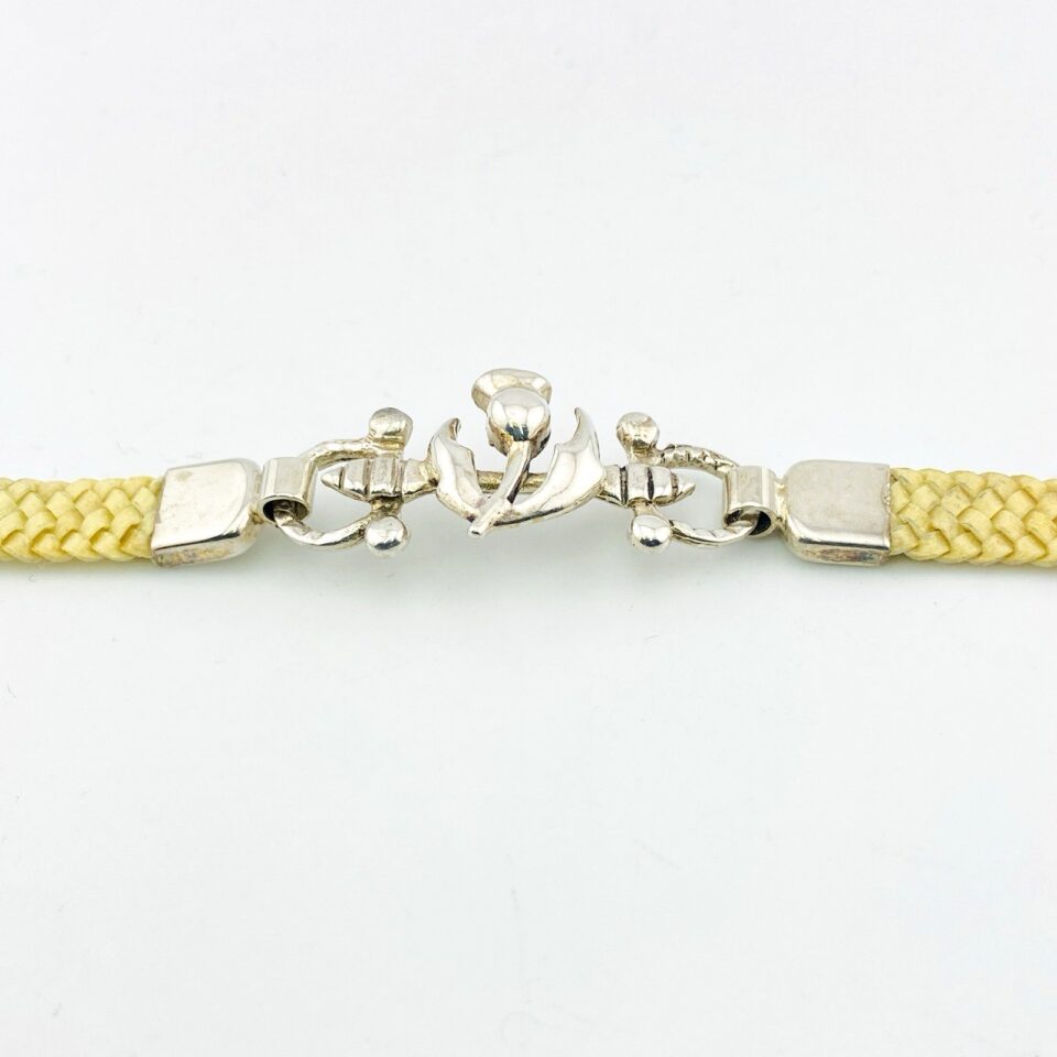 Vintage 900 Silver Thistle Linen Bracelet – Scottish Motif – 6.25 Inches