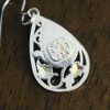 Vintage Black Hills Gold Drop Earrings in Sterling Silver with Turquoise