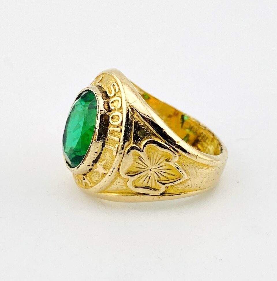 Vintage Girl Scout 10k Gold Filled Signet Ring