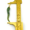 Vintage Italian Cornicello Pepper Amulet Charm in Gold Filled & Nephrite Jade