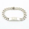 Vintage Napier Sterling Silver ID Bracelet – Heavy Link – 8.25 Inches – Blank Plate