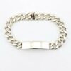 Vintage Napier Sterling Silver ID Bracelet – Heavy Link – 8.25 Inches – Blank Plate
